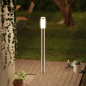 Paletto da Giardino 100cm Acciaio Inox IK06 IP54 Base E27