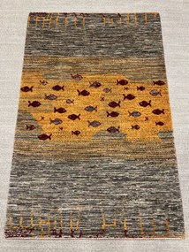 Loribaft Tappeto 100 x 150 Marrone (Iran) Annodato A Mano