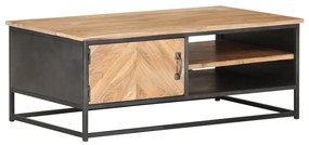 Tavolino Da Salotto 90x50x35 Cm İn Massello Di Acacia /