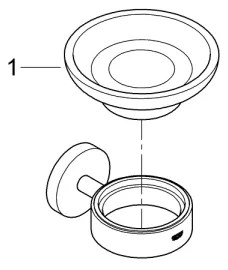 GROHE 411932430 - Portasapone START nero