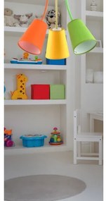 Lampadario a sospensione con supporto rigido WIRE COLOUR 3xE27/60W/230V