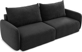 Divano nero allungabile/con contenitore 238 cm Kalena – Makamii