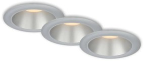 Briloner 7041-034-SET 3x Lampada LED da incasso per bagni LED/4,9W/230V argento