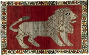 Gabbeh Tappeto 110 x 180 Rosso (Iran) Annodato A Mano