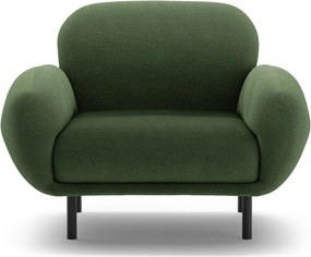 Poltrona verde con rivestimento in bouclé Poppy – Micadoni