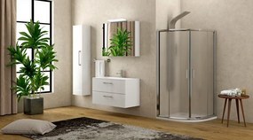 Box doccia semicircolare 90x90 cristallo opaco altezza 180cm | K400 - KAMALU