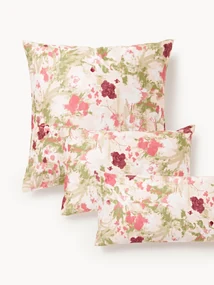 Federa in raso di cotone floreale Anthea