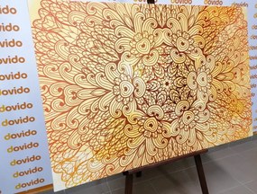 Quadro su tela – Mandala etnica dorata