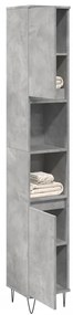 Armadietto Bagno Grigio Cemento 30x30x190 Cm Legno Multistrato /