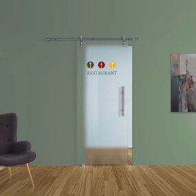 Porta scorrevole Restaurant in vetro multicolore, L 88 x H 215 cm, con binario Ermes Sinistra