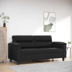 Divano A 2 Posti Nero 140 Cm İn Similpelle /