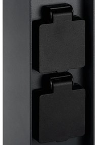 Kanlux 38767-Lampada da esterno con 2 prese DASTEN 1xG9/11W/230V 80 cm IP44 nero