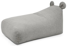 Pouf a sacco per bambini grigio chiaro con rivestimento in bouclé Snug 130 Bear – SLOWDOWN