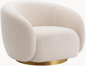 Poltrona girevole in bouclé Brice
