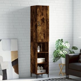 Credenza Rovere Fumo 34,5x34x180 Cm İn Legno Multistrato /
