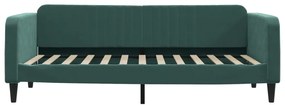 Letto da giorno verde scuro 90x200 cm in velluto