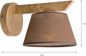 Lampada da parete ANTONIO 1xE14/40W/230V rovere