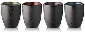 Tazze in set da latte nere in ceramica 4 pz 270 ml Gastro Black/Mix – Bitz