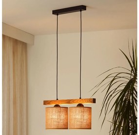 Brilagi - Lampadario a sospensione con filo FOREST 2xE27/15W/230V pino/marrone/nero