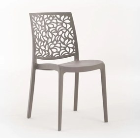 Set da 6 sedie da giardino in polipropilene tortora London Stone NEW GARDEN