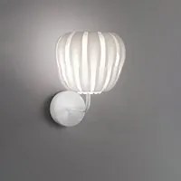 Lampada Da Parete Moderna 1 Luce Queen In Polilux Bianco D29 Made In Italy