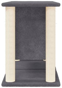 Albero per gatti con tiragraffi in sisal grigio scuro 50 cm