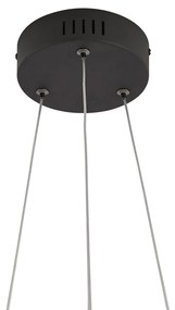 Lampada a sospensione di design nera rotonda dimmerabile a 3 livelli - Krisscross