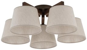 Brilagi - Plafoniera LATTE 5xE27/15W/230V pino/crema