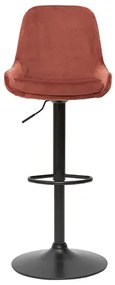 Sgabelli da bar design regolabili velluto rosso mattone (set di 2) HOLO