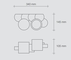 CHIO Parete 2 Luci Up/Down Sforzin Lampade in gesso