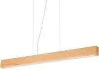 Sospensione Industrial-Minimal Craft Legno Marrone Led 37W 3000K