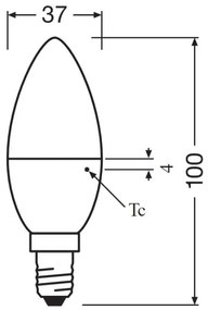 SET 2x Lampadina LED B35 E14/4,9W/230V 3000K - Osram