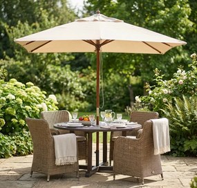 STATUS - ombrellone da giardino palo centrale in legno 3 x 3 m