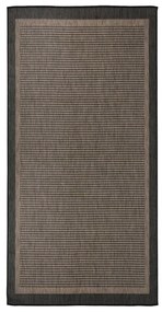 Tappeto Da Esterni A Tessitura Piatta 100x200 Cm Marrone Scuro /