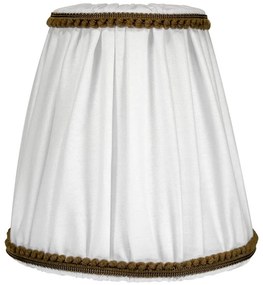 Duolla - Paralume per lampada da tavolo/terra E27 Ø15 cm bianco/marrone