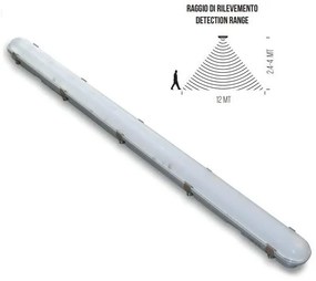 Plafo Stagna 1250mm 30,0W 4000K con Sensore a Microonde