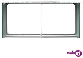 vidaXL Capannone da Giardino in Acciaio Zincato 330x92x153cm Verde