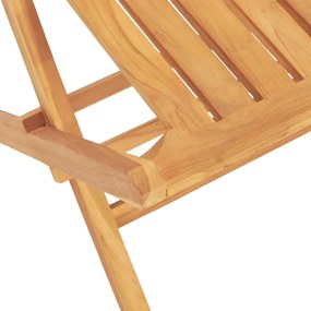 Set da pranzo per giardino 5 pz in legno massello di teak