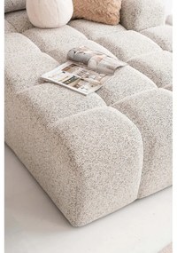 Divano angolare componibile beige allungabile/con contenitore (con penisola a destra) Lulu – Miuform