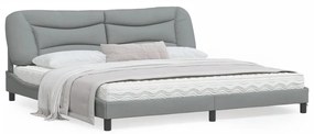 Giroletto Senza Materasso Grigio Chiaro 200x200 Cm Tessuto /