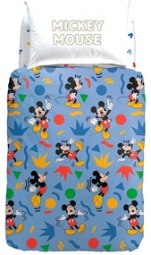Completo Copripiumino in Cotone Mickey Colors Singolo Warner
