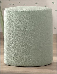 Pouf per bambini verde chiaro in tessuto bouclé MOON - Vipack