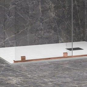 Box doccia walk in scorrevole 120 cm finitura oro rosa | KNM4000W-GR - KAMALU