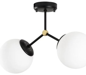 Apparecchio da soffitto in bianco e nero Damar - Opviq lights