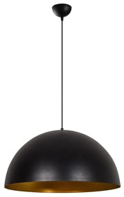 Lampadario nero con paralume in metallo ø 60 cm Sivano – Opviq lights