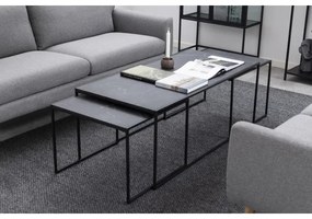 Set di tavolini da caffè ALMA 3 pz antracite