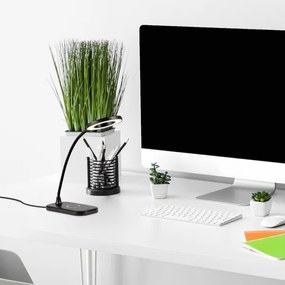 Rabalux 74013 - Lampada da tavolo LED dimmerabile con funzione Touch HARDIN LED/5W/5V nero