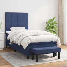 Giroletto A Molle Con Materasso Blu 100x200 Cm İn Tessuto /
