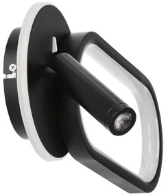 Applique a LED MONET LED/13W/230V + LED/2W 3000/4000/6000K nero