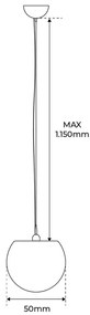 Sfera Illuminabile Sospesa IP44 da 50cm con base E27